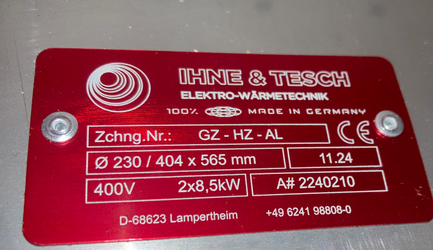 IHNE & TESCH 加热器 GZ-HZ-AL 2240210